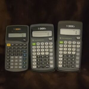Texas Instruments TI-30Xa Calculators in Black and Gray